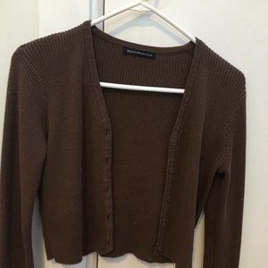 Brandy Melville Shannon cotton brown cartigan